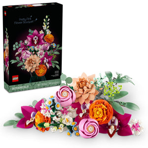 LEGO Botanicals Pretty Pink Flower Bouquet Building Set for Adults - Artificial Flowers for Home Decor, Centerpieces for Tables - Gift for Graduation - 10342