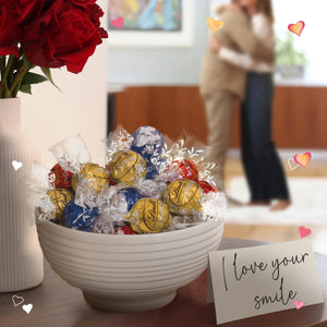 Lindt Valentine Lindor Assorted Bag, Assorted Chocolate, 8.5 Ounce