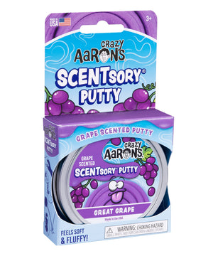 Crazy Aaron's Thinking Putty® - Great Grape - Scented Putty for Kids and Adults - Creative and Endless Fun, Stress Relief Therapy Toys, Never Dries Out - Made in USA