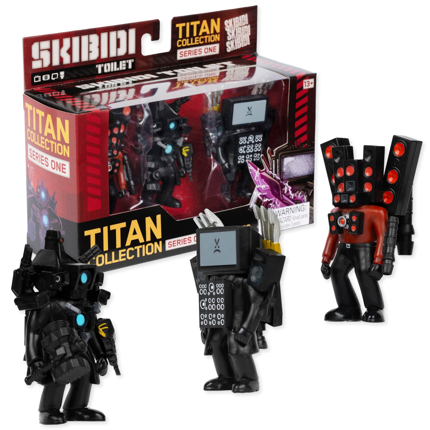 SKIBIDI Toilet Titan 3 Pack – All-New Collectibles, Officially Licensed Toilet Merch
