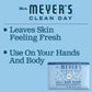 MRS. MEYER'S CLEAN DAY Bar Soap, Use as Body Wash or Hand Soap, Made with Essential Oils, Rain Water, 5.3 oz, 4 Bars