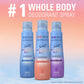 Secret Aluminum Free Whole Body Deodorant Spray for Women, 72hr Sensitive Freshness & Odor Defense, PH Balanced, Invisible Protection, Safe to Use Everywhere, Peach & Vanilla Blossom Scent, 3.5 oz