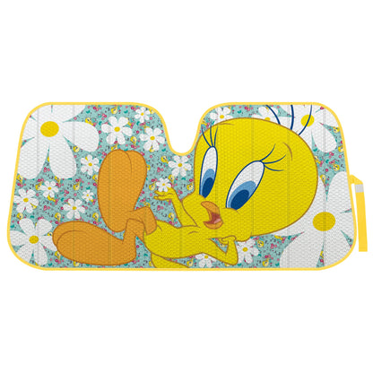BDK New Tweety Bird Front Windshield Auto Shade, Accordion Folding Auto Sunshade for Car Truck SUV-Blocks UV Rays Sun Visor Protector, Keeps Your Vehicle Cool-58 x 27 Inch