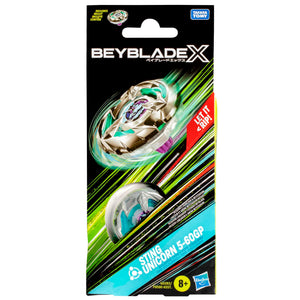 Beyblade X Sting Unicorn 5-60GP Booster Pack Set with Balance Type Right-Spinning Top; Battling Top Toys for 8 Year Old Boys and Girls