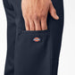 Dickies Men's Loose Fit Double Knee Work Pants – Durable Twill Utility Trousers for Construction & Warehouse, Dark Navy, 28W x 32L