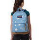 JanSport Right Pack Expressions Backpack – Main Compartment, 15-inch Padded Laptop Compartment, Side Water Bottle Pocket, Utility Pocket with Zippered Rain Flap, Discharge Denim Star