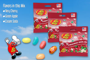 Jelly Belly Jewel Christmas Mix Jelly Beans, 3.5 oz Grab & Go Bags - Pack of 3 sold in Jelly Belly Bag