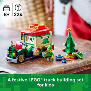 LEGO Santa’s Delivery Truck Building Toy for Kids - Construction Set for Play or Christmas Decor - Building Blocks for Girls & Boys, Ages 8+ - Holiday Craft Ideas for Families - 40746