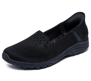SKECHERS Women's Reggae Fest 2.0-Guiding Light Slip-INS Loafer, Black, 6 Wide