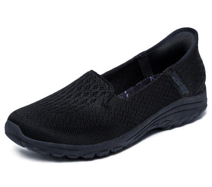 SKECHERS Women's Reggae Fest 2.0-Guiding Light Slip-INS Loafer, Black, 6 Wide