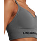 Under Armour Womens Vanish Seamless Low Impact Sports Bra Castlerock/Black Small