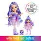 Rainbow High Littles Rainbow Fantasy Fairies + Pet – Amethyst, Purple 5.5" Posable Small Doll & Fantasy Pegasus Unicorn Pet with Interchangeable Fairy Wings, Kids Gift 4+