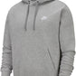 Nike Pull Over Hoodie, Dark Grey Heather/Mattelic Silver/White, XX-Large