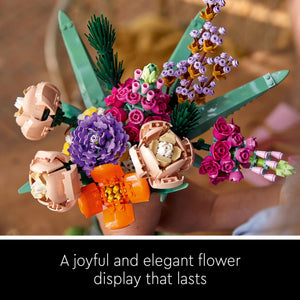 LEGO Icons Flower Bouquet Building Set - Artificial Flowers for Decoration for Home and Display, Ages 18+ - Small Fake Flowers for Table, Desk, Office - Gift for Graduation - 10280