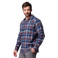 Columbia Mens Cornell Woods Flannel Long Sleeve Shirt, Collegiate Navy Backland Tartan, Large