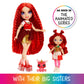 Rainbow High Littles Rainbow Fantasy Fairies + Pet – Apple, Red 5.5" Posable Small Doll & Fantasy Deer Pet with Interchangeable Fairy Wings, Kids Gift 4+