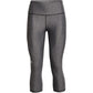 Under Armour Womens HeatGear Armour High Waisted Pocketed No-Slip Capri , Charcoal Light Heather (019)/White , X-Small