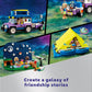 LEGO Friends Stargazing Camping Vehicle Adventure Toy, Includes 2 Mini-Dolls, Camping Trailer, Telescope Toy, and a Dog Figure, Science Gift Idea for Girls, Boys and Kids Ages 7 and Up, 42603