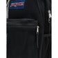 JanSport Eco Mesh Backpack, Red Tape, 17” x 12.5” x 6” - Large Semi-Transparent Bag for Adults with Laptop Sleeve, Padded Back Panel, Black