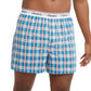 Hanes Originals Cotton Woven Boxers Pack, Moisture-Wicking Underwear for Men, 3-Pack, Blue Plaids, Small
