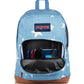 JanSport Right Pack Expressions Backpack – Main Compartment, 15-inch Padded Laptop Compartment, Side Water Bottle Pocket, Utility Pocket with Zippered Rain Flap, Discharge Denim Star