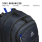 adidas Prime Backpack for Work, Travel Bag for Women and Men with Padded Compartment for Laptop, Two Tone Black/Team Royal Blue/2, One Size