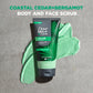 DOVE MEN + CARE Body and Face Scrub Costal Cedar Deeply Exfoliates for Hydrated & Nourished Skin 100% Gentle Cleanser, No Sulfate Cleansers or Parabens, 98% Biodegradable Formula 9 oz