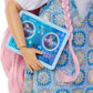 Barbie Dream Besties Doll and Accessories, Daisy Jean Posable Fashion Doll with Removable Fashions & Wavy Pink Hair, 9 DJ & Music Themed Pieces