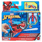 Marvel Spider-Man Web Blast Cycle, 4-Inch Action Figure with Vehicle and 2 Web Projectiles, Kids Playset for Ages 4 and Up