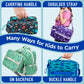 Bentgo Kids Lunch Bag - Durable, Double-Insulated Lunch Bag for Kids 3+; Holds Lunch Box, Water Bottle, & Snacks; Easy-Clean Water-Resistant Fabric & Multiple Zippered Pockets (Shark)