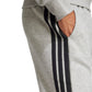 adidas Men's Essentials 3-Stripes Fleece Pants, Medium Grey Heather/Black, Small