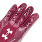 Under Armour Men's F9 Nitro Football Gloves, (609) Maroon/Sedona Red/Metallic Silver, Medium