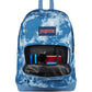 JanSport Right Pack Expressions Backpack – Main Compartment, 15-inch Padded Laptop Compartment, Side Water Bottle Pocket, Utility Pocket with Zippered Rain Flap, Denim Wash Blue