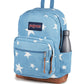 JanSport Right Pack Expressions Backpack – Main Compartment, 15-inch Padded Laptop Compartment, Side Water Bottle Pocket, Utility Pocket with Zippered Rain Flap, Discharge Denim Star