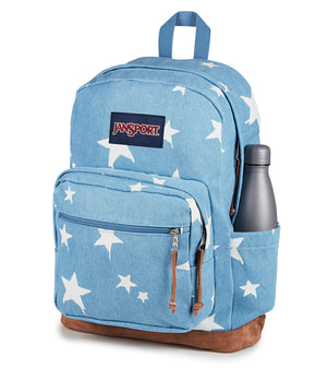 JanSport Right Pack Expressions Backpack – Main Compartment, 15-inch Padded Laptop Compartment, Side Water Bottle Pocket, Utility Pocket with Zippered Rain Flap, Discharge Denim Star