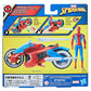 Marvel Spider-Man Web Blast Cycle, 4-Inch Action Figure with Vehicle and 2 Web Projectiles, Kids Playset for Ages 4 and Up