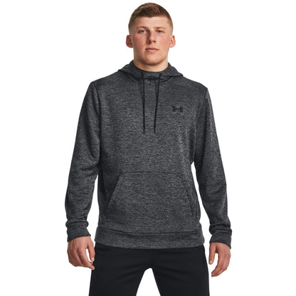 Under Armour Men's ArmourFleece Twist Hoodie, (001) Black / / Black, Large