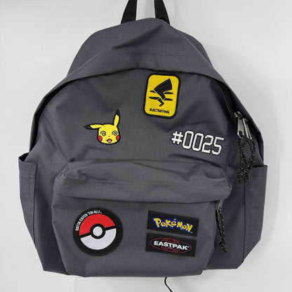 NWT Pokemon x Eastpak Day Pak'r Patches Grey 24L Backpack