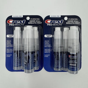 Crest ProHealth Germ Kill Breath Mist Clean Mint Spray 2 packs 8 Total Exp. 2028