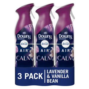 Febreze Air Mist Air Freshener Spray, Odor-Fighting Room Spray, Air Fresheners for Home and Bathroom and Kitchen, Aerosol Can, Downy Calm Scent, 8.8oz (Pack of 3)