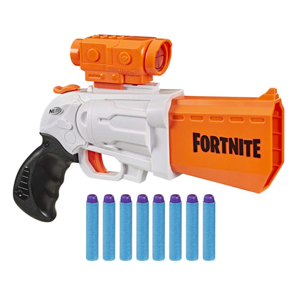 Nerf Fortnite SR Blaster - 4-Dart Hammer Action - Includes Removable Scope and 8 Official Nerf Elite Darts - for Youth, Teens, Adults