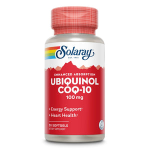 SOLARAY Ubiquinol CoQ-10 100mg Enhanced Absorption Softgels, 30 Softgels