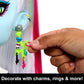 Monster High Frankie Stein Doll Head for Hairstyling with 65+ Accessories Including Wear & Share Nails, Hair Ties, Barrettes & Stickers