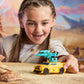 Transformers CYBERWORLD Bumblebee Armored Cyber Changers 4-Inch Action Figure, Quick Change to Car Mode, Robot Toys for Boys and Girls 6 and Up