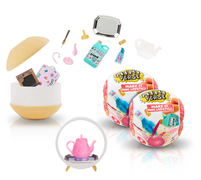 Make It Mini Lifestyle Series 2 (2 Pack) Mini Collectibles MGA's Miniverse, Mystery Blind Packaging, DIY, Crafts, Resin Play, Replica Items, Molds, Teapots, Teacups, Candles, Vase Collectors, 8+