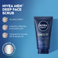 NIVEA MEN Deep Clean Face Wash and Scrub, Multipack, 3 x 2.5 FL OZ