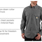 Carhartt Men's Fort Loose LS Shirt, Black Chambray, Small