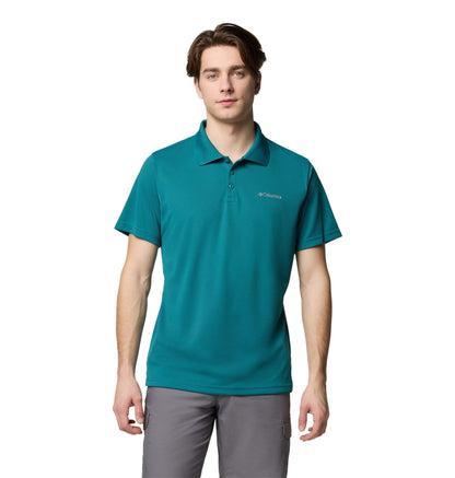 Columbia Mens Utilizer Short Sleeve Polo, River Blue, Small