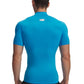 Under Armour HeatGear Armour Comp Mock Short Sleeve T-Shirt (US, Alpha, XX-Large, Regular, Regular, Capri/Black - 419)