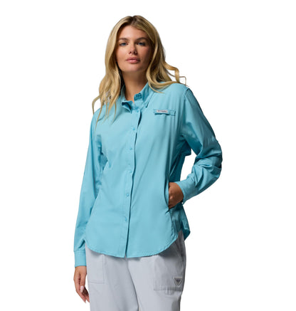 Columbia Women's PFG Tamiami II Long Sleeve Fishing Shirt Vintage Blue